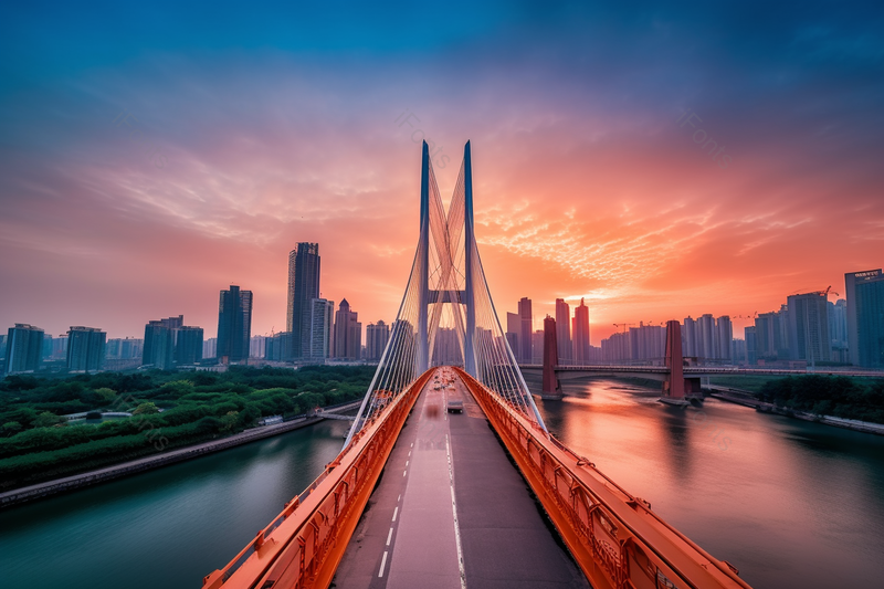 在海上建造的高架桥城市建筑背景图,高清,摄影图,摄影图片,图片大全,摄影图免费下载